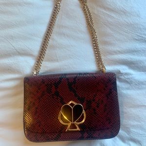 Kate Spade Nicola Heart Twistlock Snake Bag